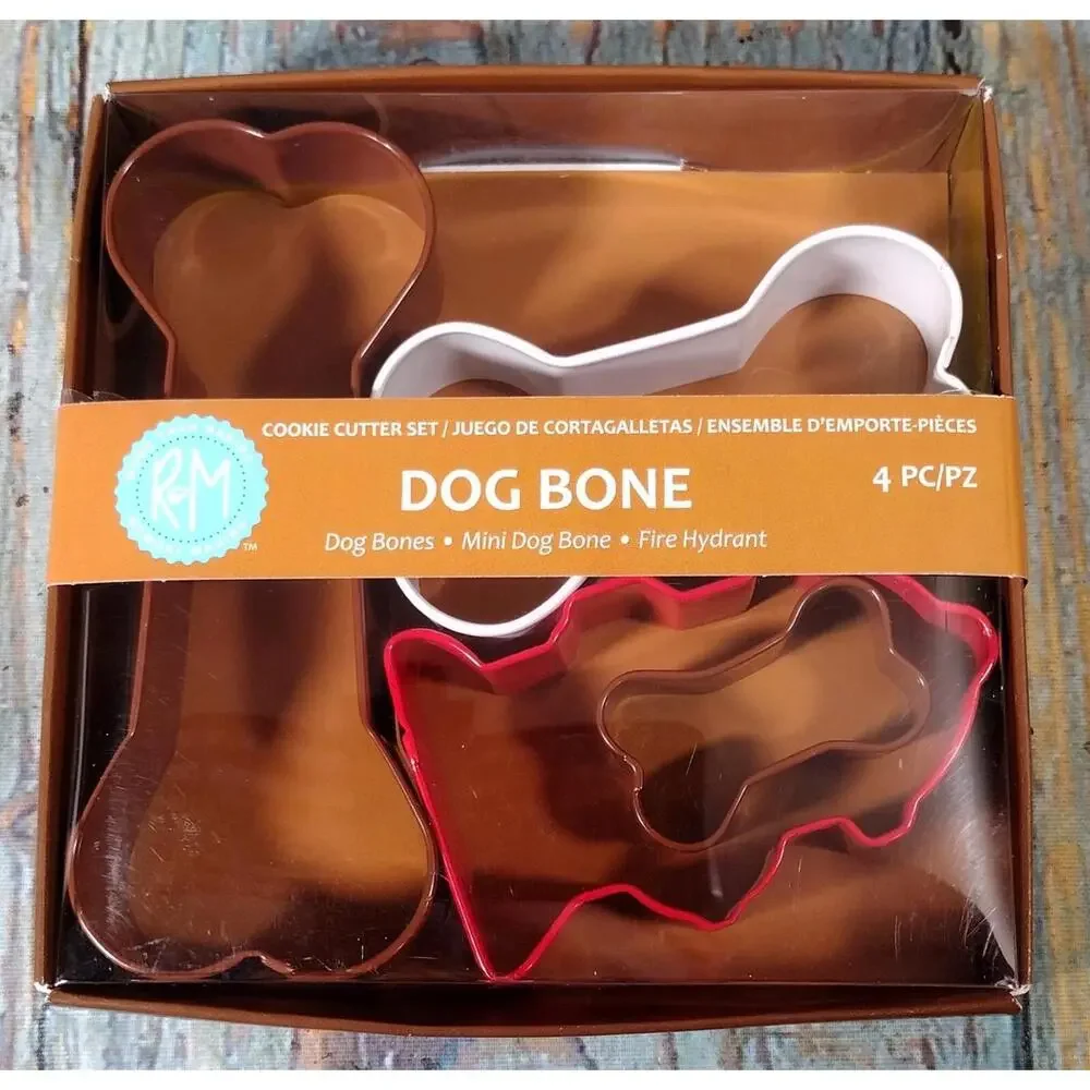 Dog Bone Cookie Cutter Set - 4 Piece - Small‎